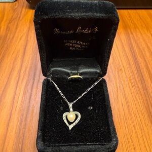 Norman Landsberg Silver Heart Pendant Necklace